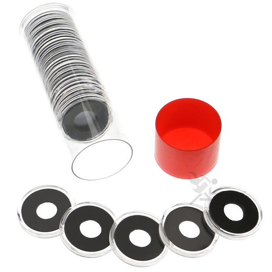 Capsule Tube & 20 Ring Fit 11mm Coin Holders