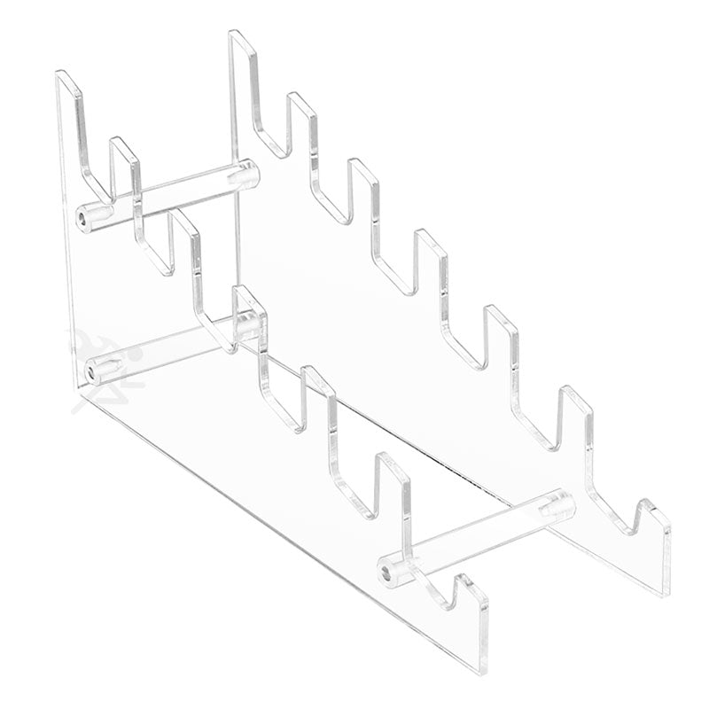 Multiple Tier Acrylic Plate Rack Display Stand, Holds 6 Plates