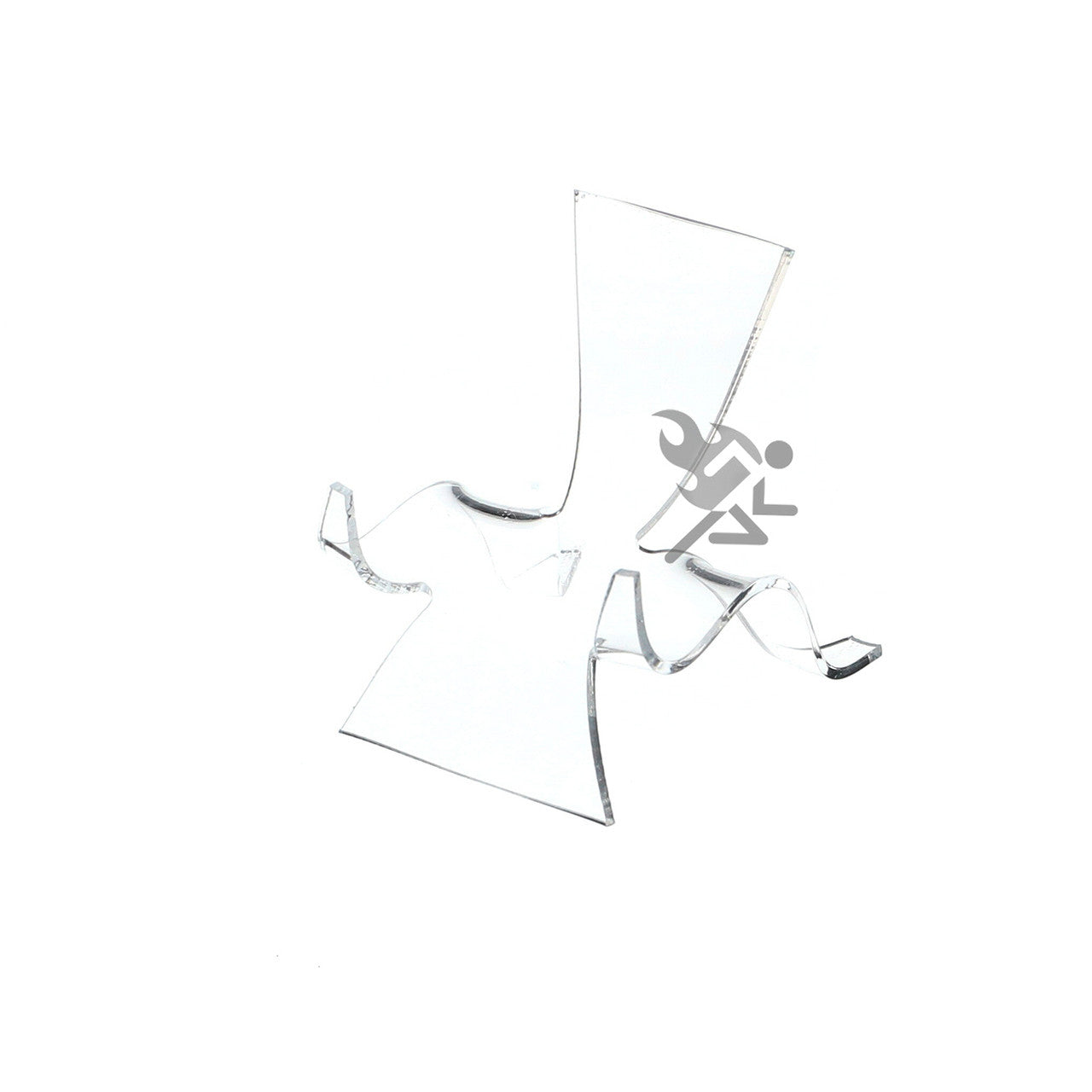 3-1/2" Clear Acrylic High Back Cradle Display Stand Easel w/ Deep Shelf