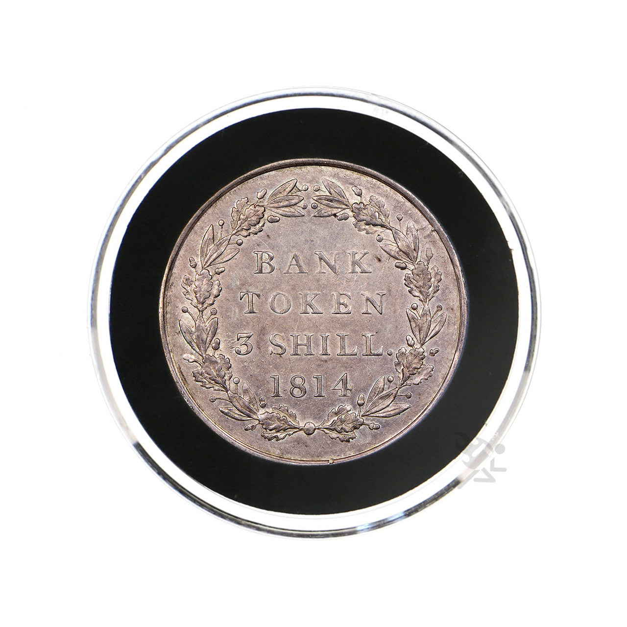 Capsule Tube & 20 Ring Fit 35mm Coin Holders for Three Shillings