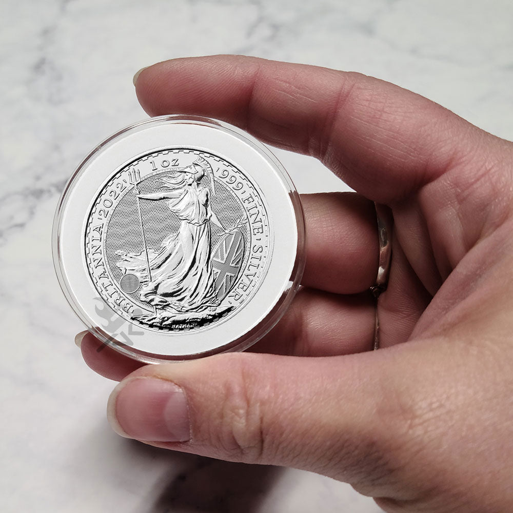 Coin Holder Tube & 20 Air-Tite 38mm Coin Capsules for 1oz Silver Dollars