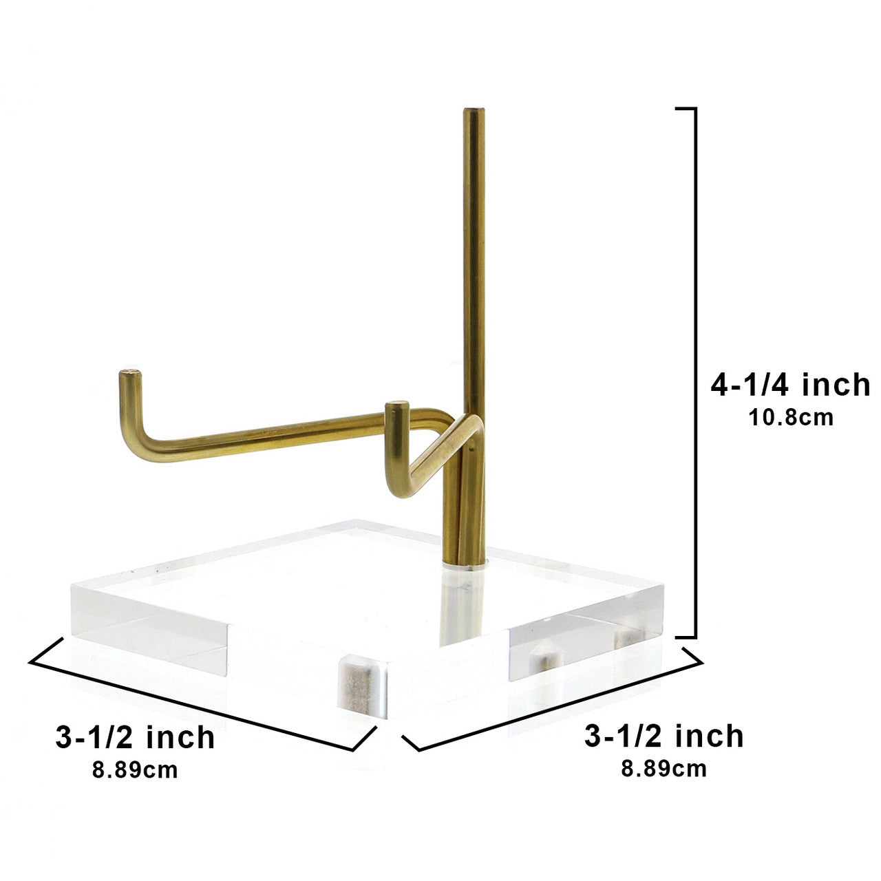 4-1/4" Adjustable Metal Arm Display Stand Easel with Acrylic Base