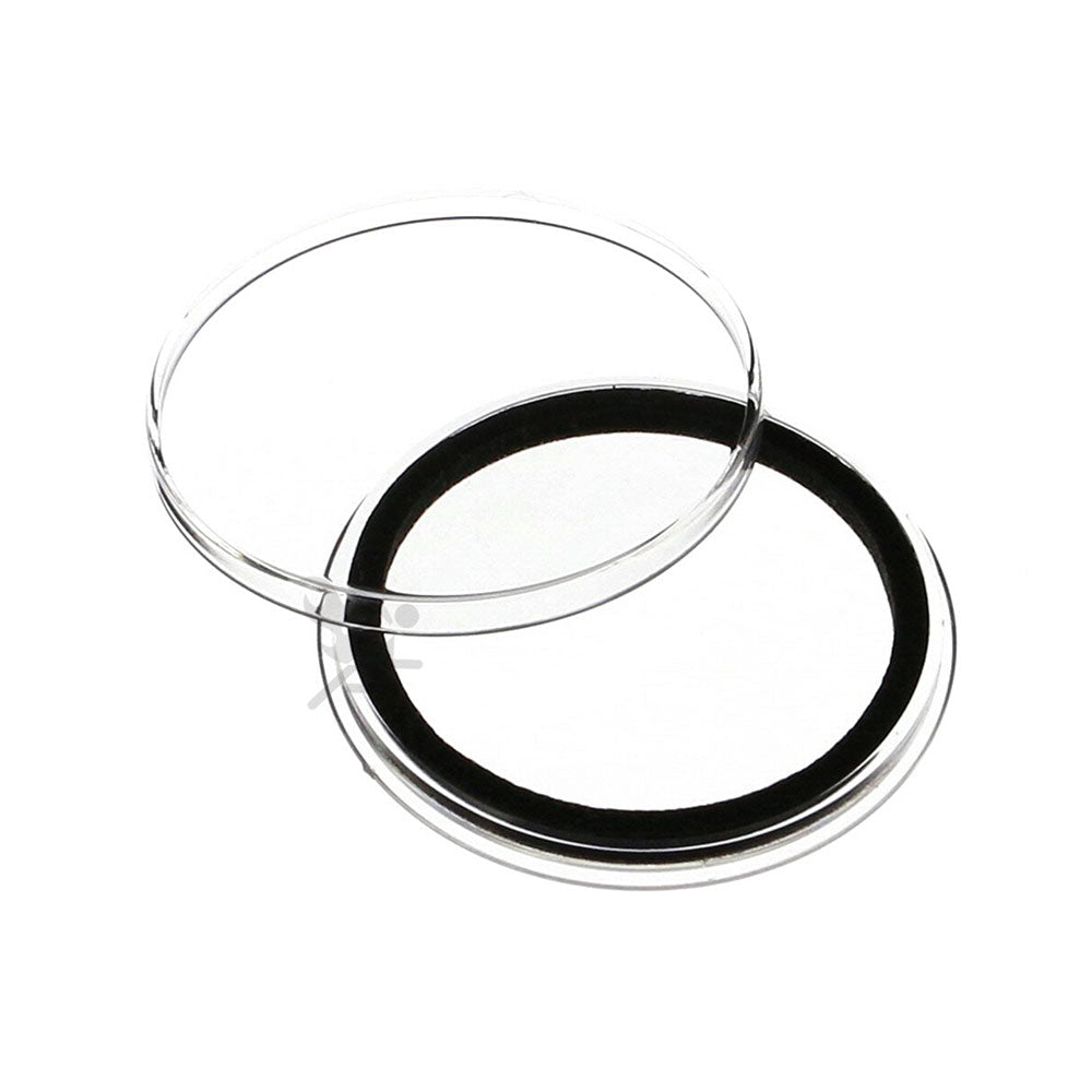Capsule Tube & 20 Ring Fit 41mm Coin Holders for Casino Tokens & Chips