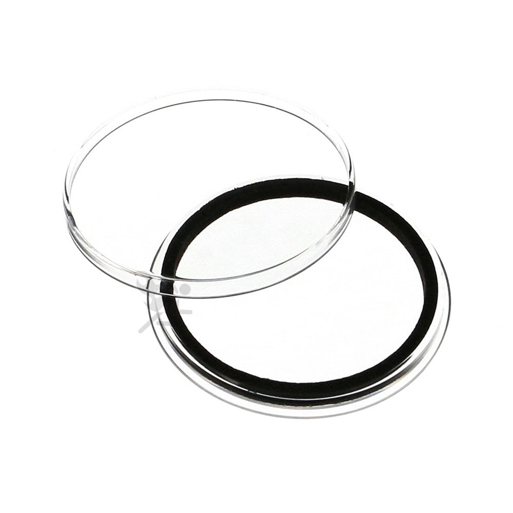 Capsule Tube & 20 Ring Fit 42mm Coin Holders for Casino Tokens & Chips