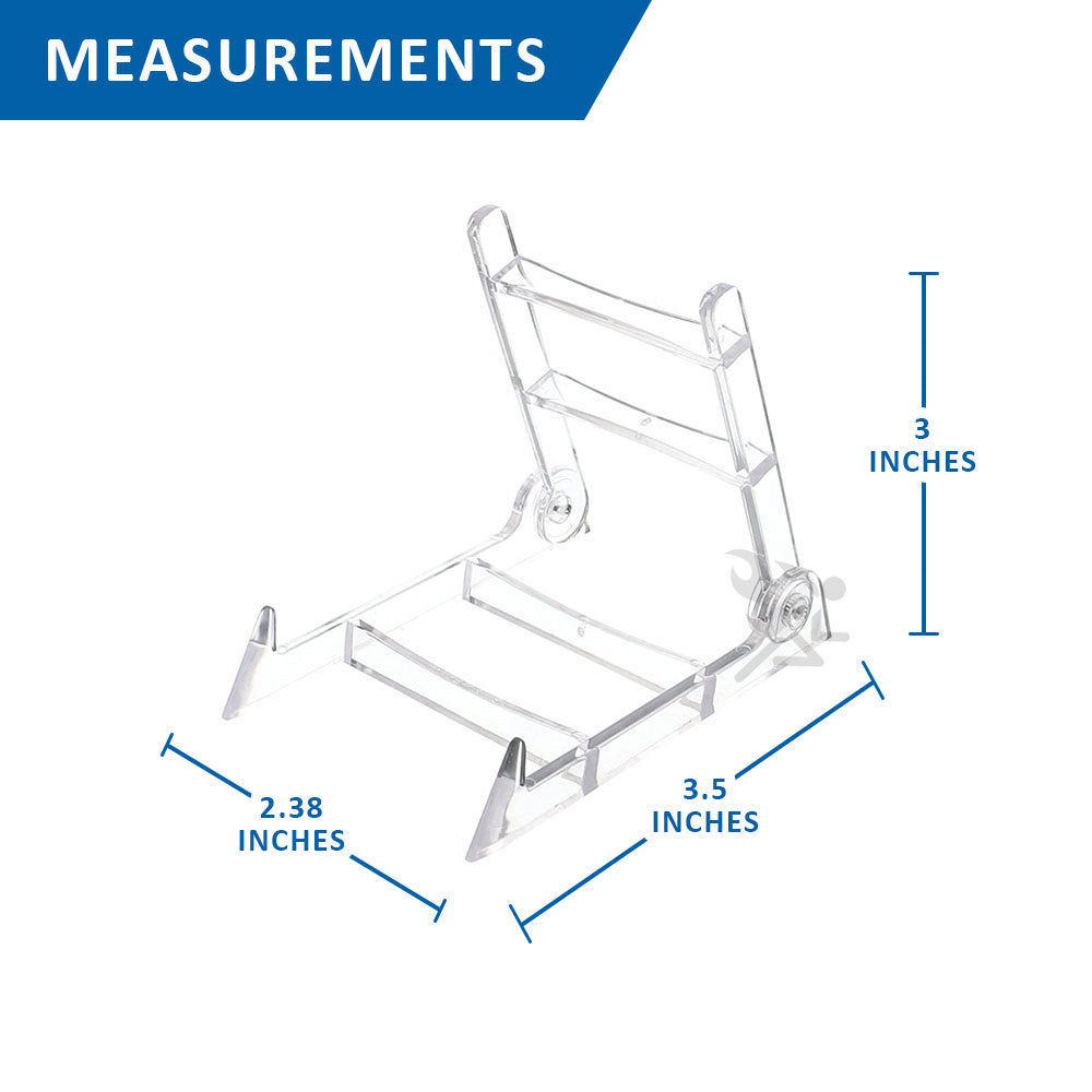 Clear Adjustable Plate Display Easel, 3" High