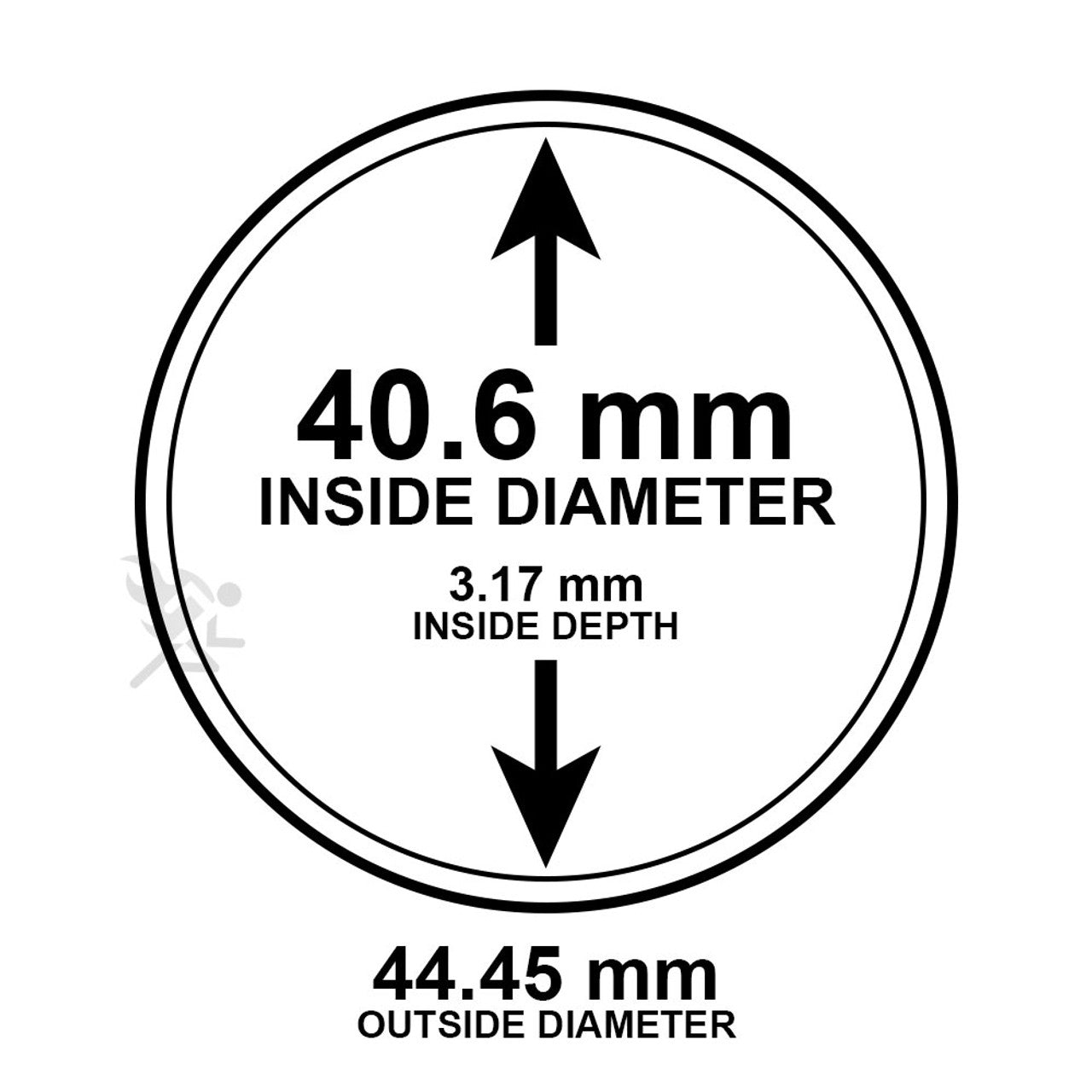 40.6mm Direct Fit Coin Holders for 1oz Silver Eagles