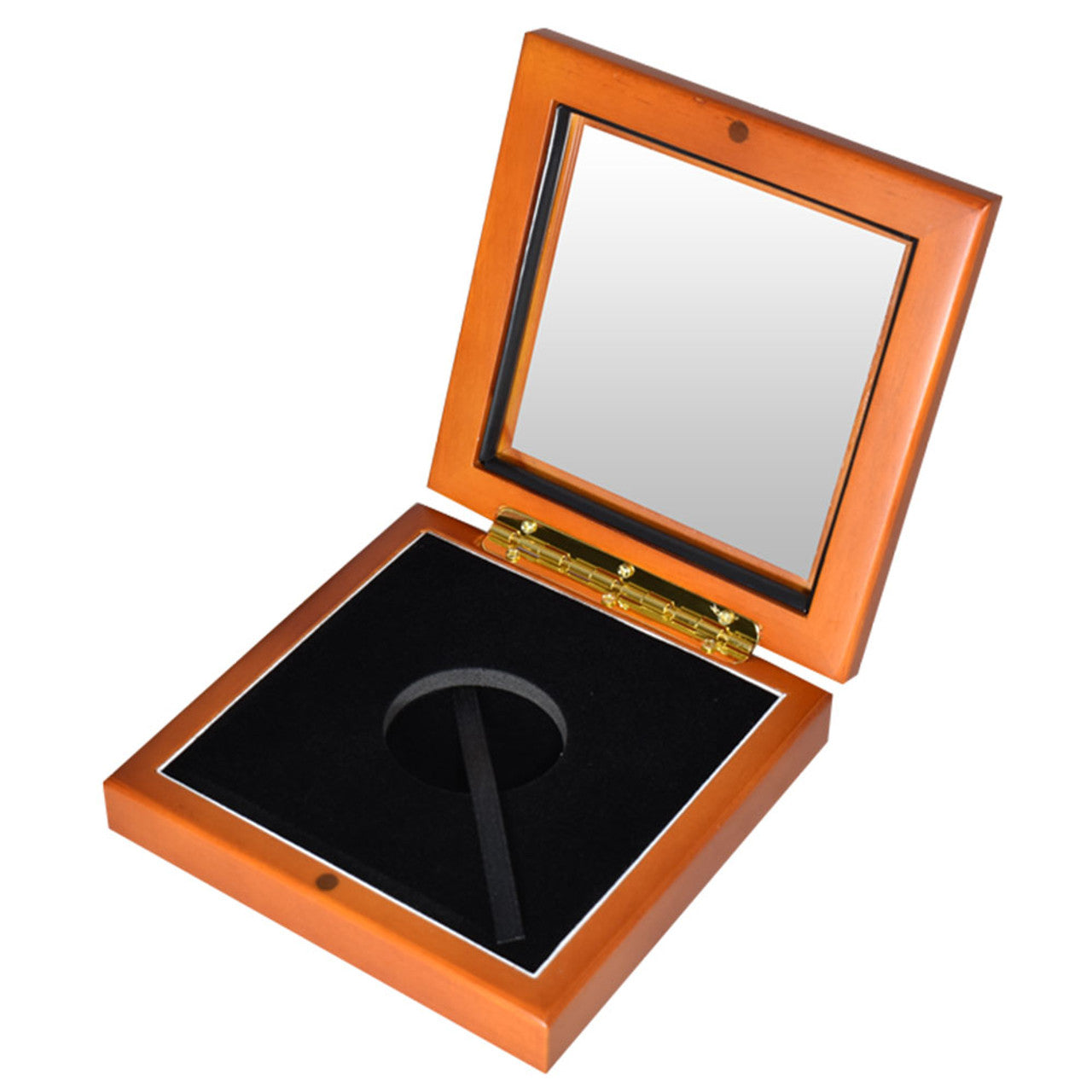 Guardhouse 5x5 Glass-Top Wood Display Box Holds One Air-Tite H Capsule