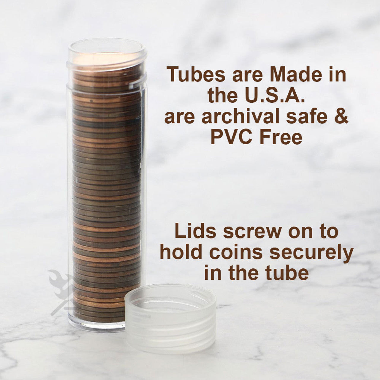 Round Coin Storage Tubes for Penny/Cent