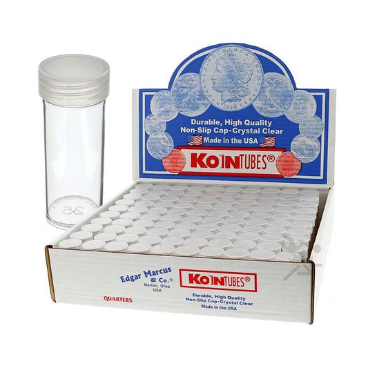 Round Coin Storage Tubes for Quarters
