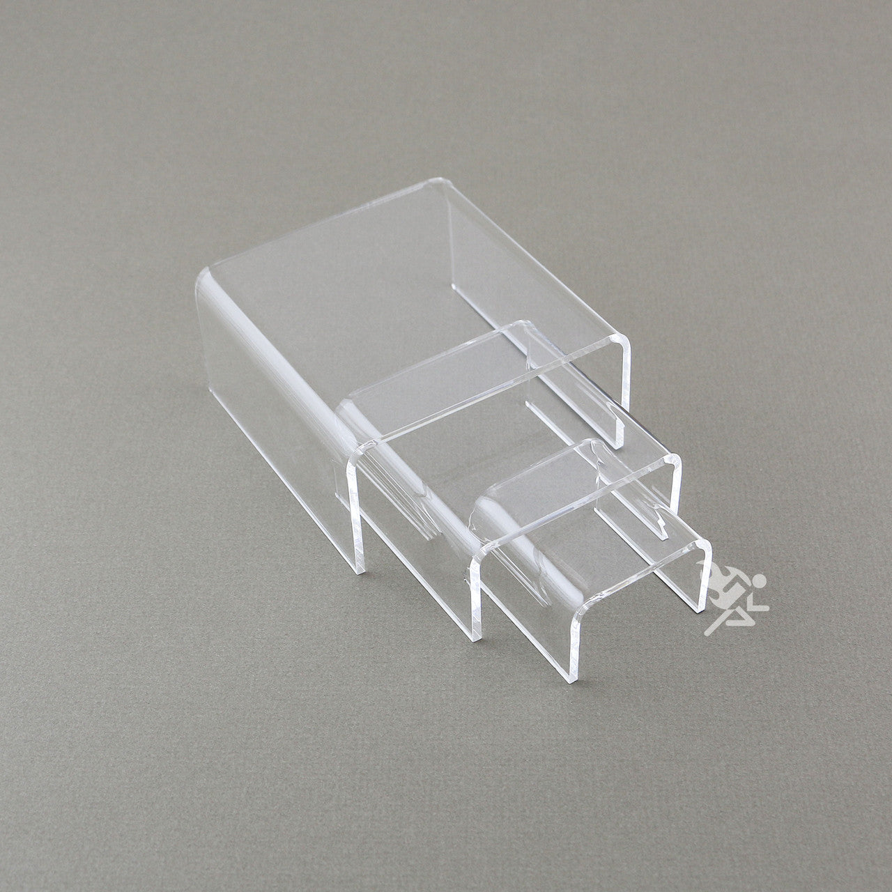 3 Piece Display Risers Clear Acrylic Riser Shelf for Action Figures Cupcake Candy Treat Display