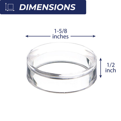 1-5/8" x 1/2" Clear Acrylic Beveled Sphere Display Stands