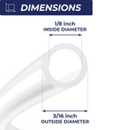 Clear Flexible 1/8" ID x 3/16" OD Vinyl Tubing