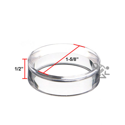 1-5/8" x 1/2" Clear Acrylic Beveled Ring Display Stands