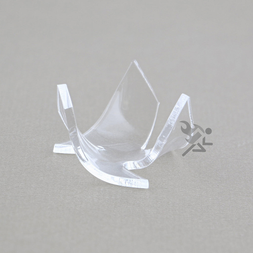 Fossil Geode Mineral Triangle Lotus Display Stands, 1-3/4"