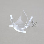 Fossil Geode Mineral Triangle Lotus Display Stands, 1-3/4"