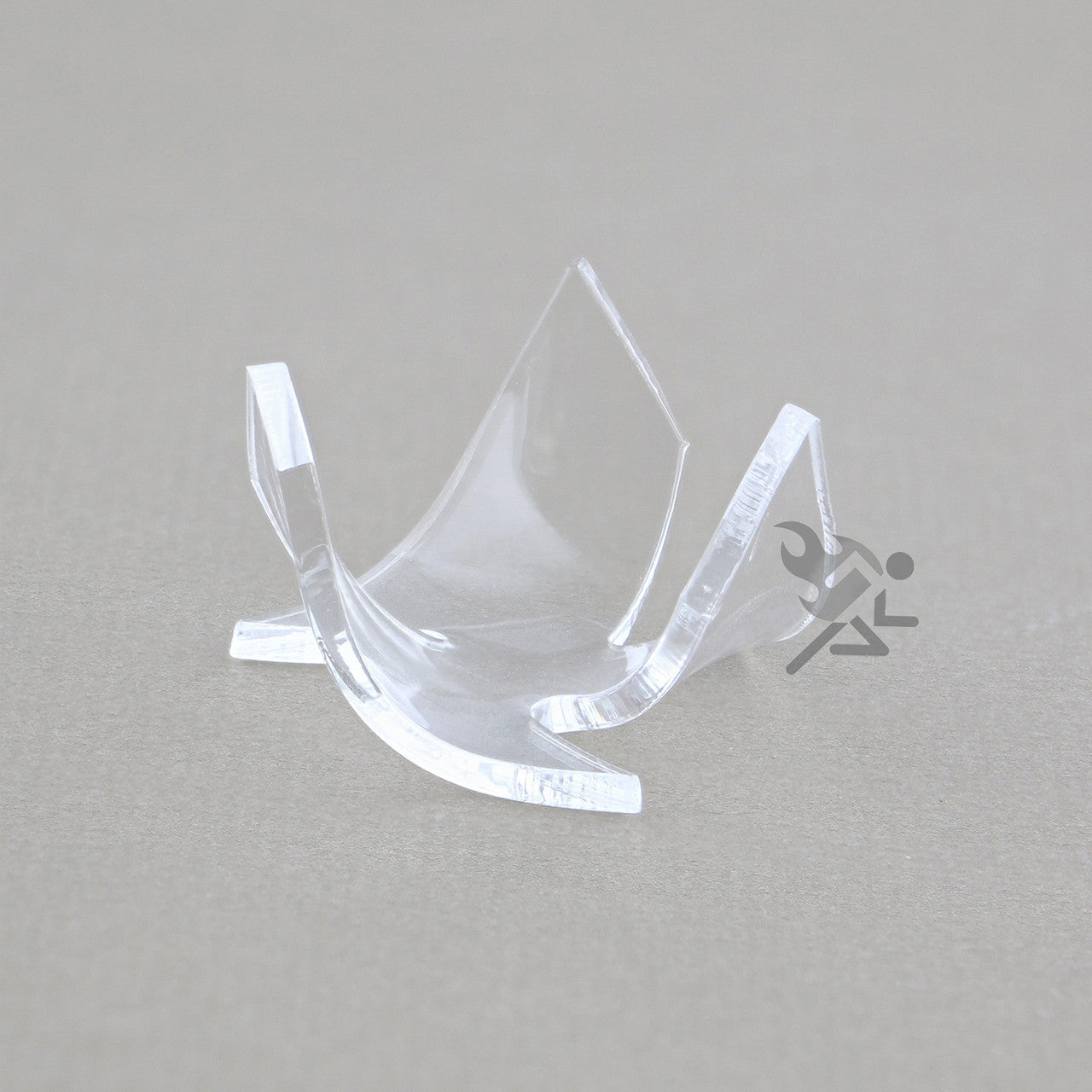 Fossil Geode Mineral Triangle Lotus Display Stands, 1-3/4"