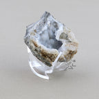 Fossil Geode Mineral Triangle Lotus Display Stands, 1-3/4"