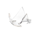 Fossil Geode Mineral Triangle Lotus Display Stands, 1-3/4"