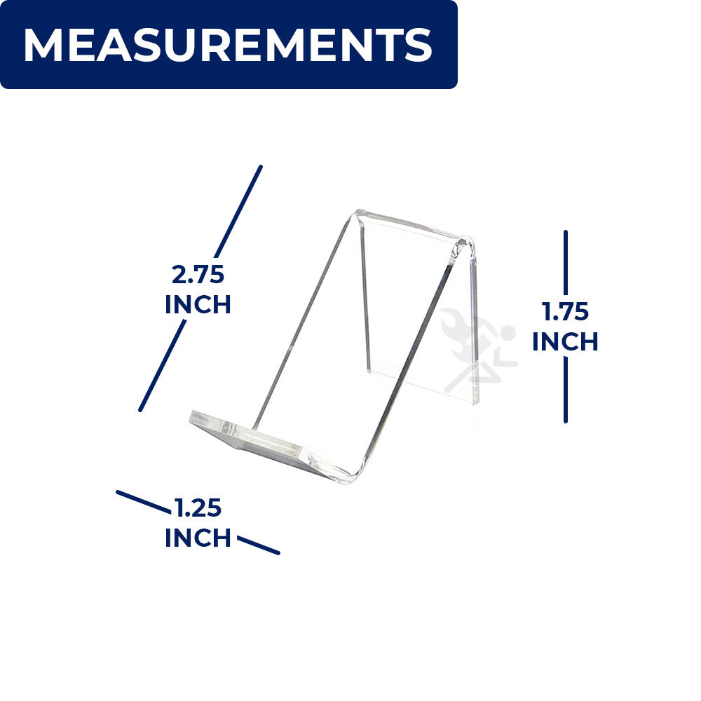 1.75-inch Clear Acrylic Slanted Display Stand Easels