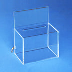 Ballot Box with Sign Holder & Lock (9 x 6.5 x 6.75)
