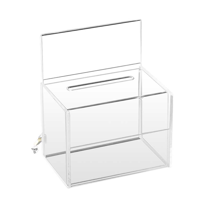 Ballot Box with Sign Holder & Lock (9 x 6.5 x 6.75)
