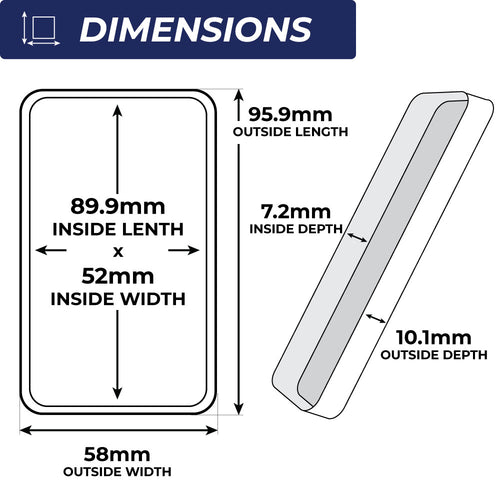 10oz Silver Bar Direct Fit Holders