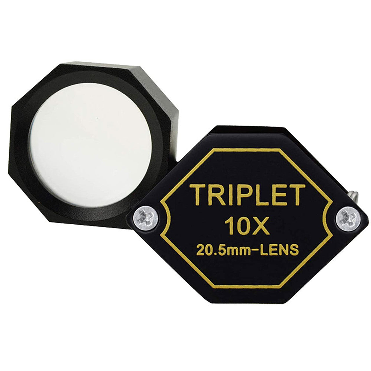 Polygon Magnifier Triplet 10x - 20.5mm Hexagonal Loupe