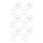 6 Pcs/3 Pair Clear Acrylic Shoe Display Riser