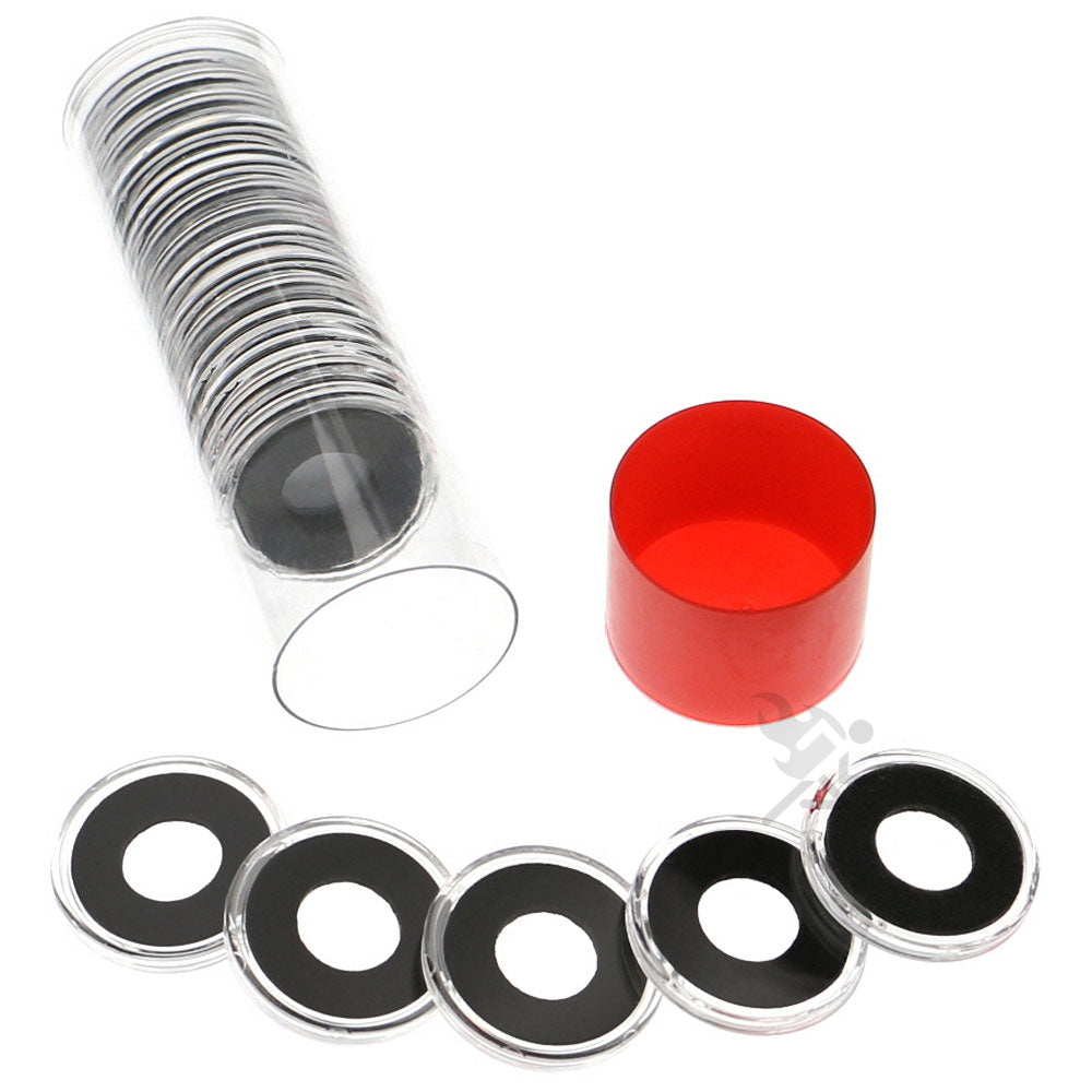 Capsule Tube & 20 Ring Fit 12mm Coin Holders for 1/20oz Gold Britannia ...