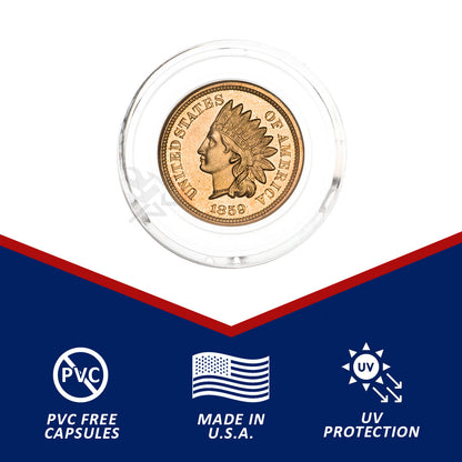 OnFireGuy Direct Fit 19mm Coin Holders are PVC Free, Made in USA, and UV Protection