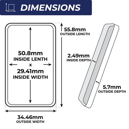1oz Silver Bar Direct Fit Holders