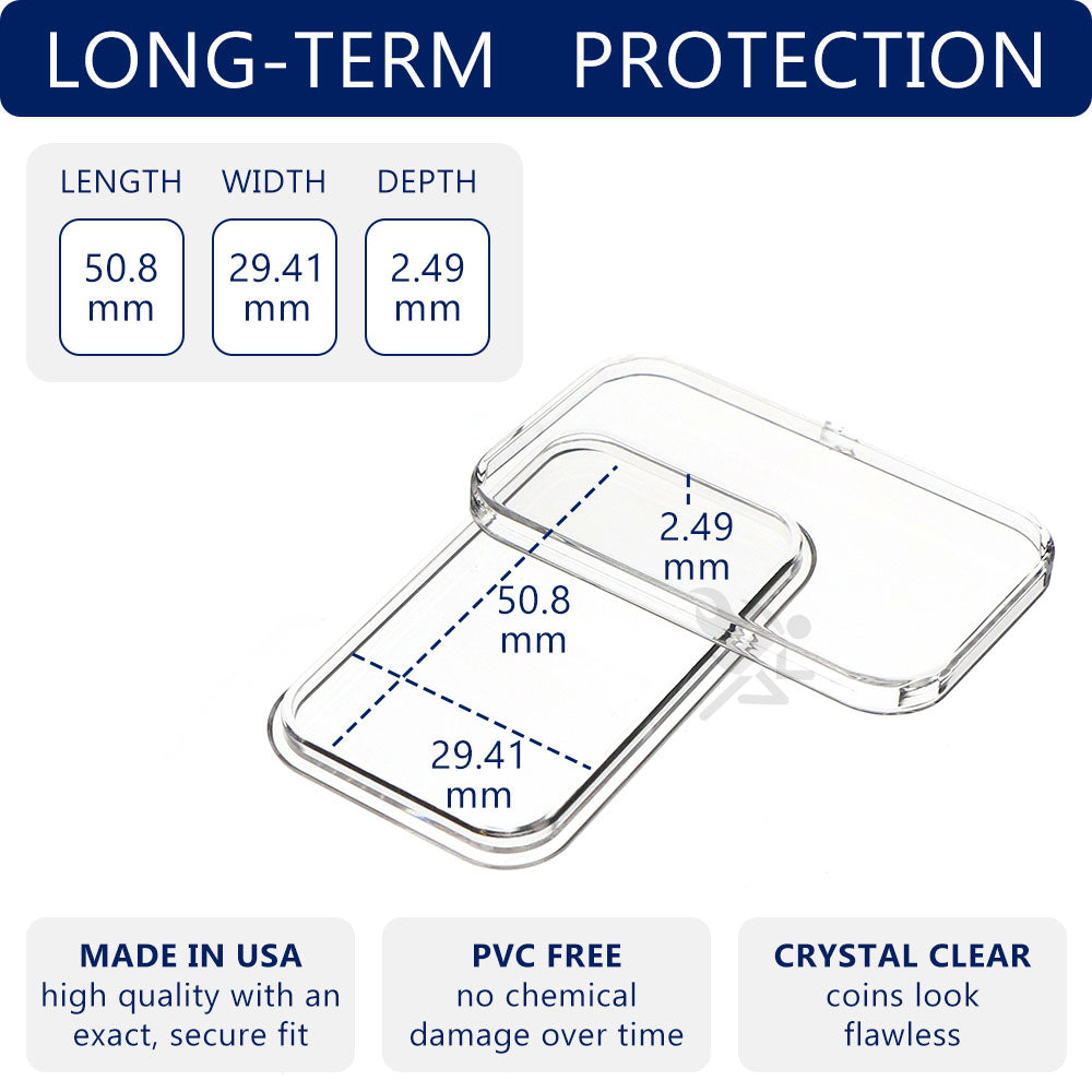 1oz Silver Bar Direct Fit Holders