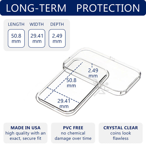 1oz Silver Bar Direct Fit Holders