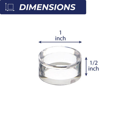 1" x 1/2" Acrylic Beveled Sphere Display Stands