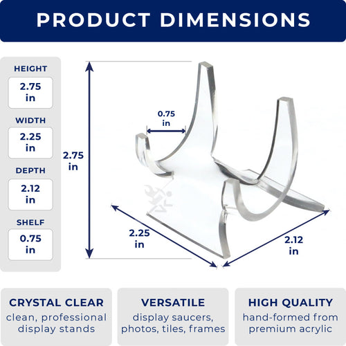 2.25" Acrylic Cradle Display Stands for Plates & Frames