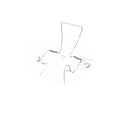 2-5/8" Clear Acrylic High Back Cradle Display Stand Easel w/ Deep Shelf