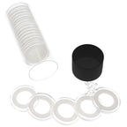 Capsule Tube & 20 Ring Fit 20mm Coin Holders for 1/4oz Gold Maple Leaf