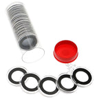 Capsule Tube & 20 Ring Fit 22mm Coin Holders for 1/4oz Gold Eagles
