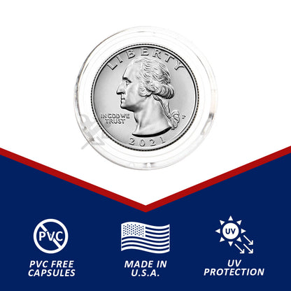 OnFireGuy 24.3mm Direct Fit Coin Holders, PVC Free, Made in USA, UV Protection