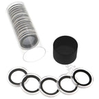 Capsule Tube & 20 Ring Fit 24mm Coin Holders for US Quarters