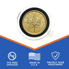25mm Ring Fit Coin Holders for 1/2oz Gold Maple Leaf