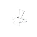 2" Clear Acrylic High Back Cradle Display Stand Easel w/ Deep Shelf