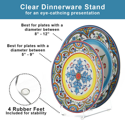 2-Tier Dinnerware Display Stand for Kitchenware Plates Platters China Place Setting Holder