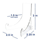3" Clear Acrylic Shallow Bowl Display Stand for 3" - 5" Bowls