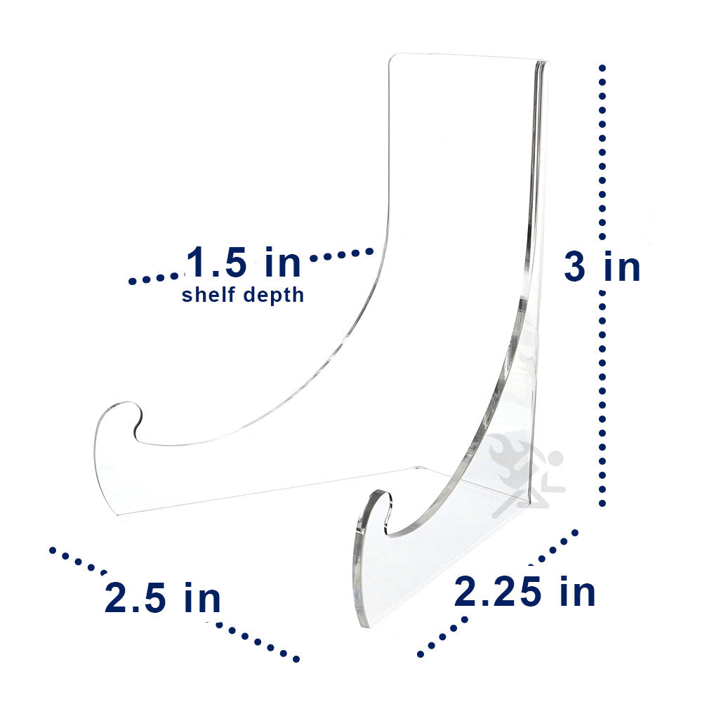 3" Clear Acrylic Shallow Bowl Display Stand for 3" - 5" Bowls