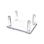 Hunting Duck Decoy Fossil Geode Mineral Display Stands, 3.4" Four Peg Holders