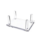 Hunting Duck Decoy Fossil Geode Mineral Display Stands, 3.4" Four Peg Holders