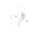 3-1/2" Clear Acrylic High Back Cradle Display Stand Easel w/ Deep Shelf