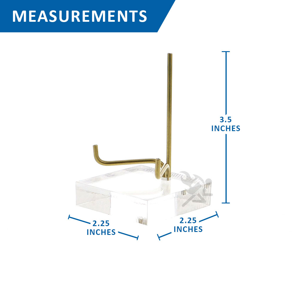 3-1/2" Adjustable Metal Arm Display Stand Easel with Acrylic Base
