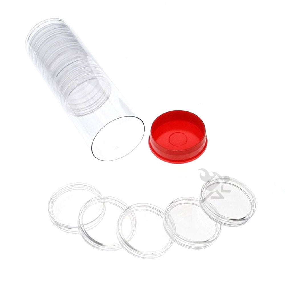 Capsule Tube & 15 Direct Fit 32.8mm Coin Capsules for 1oz American Gol ...